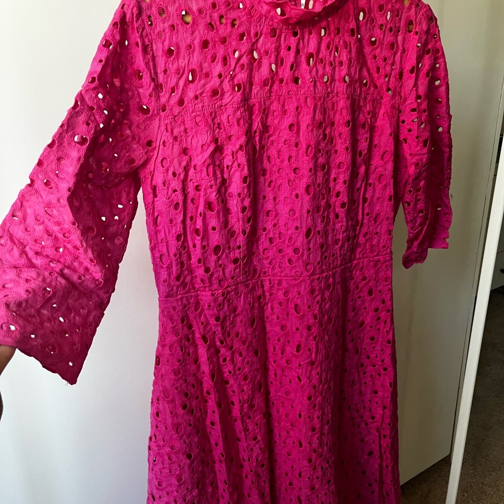 Pink Eyelet Dress